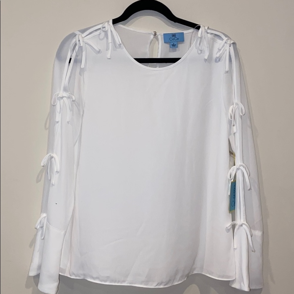CeCe Top with Bow Sleeves
